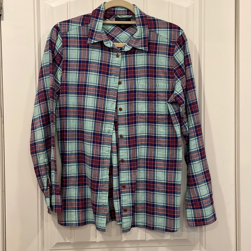J Crew Plaid Shirt size 6